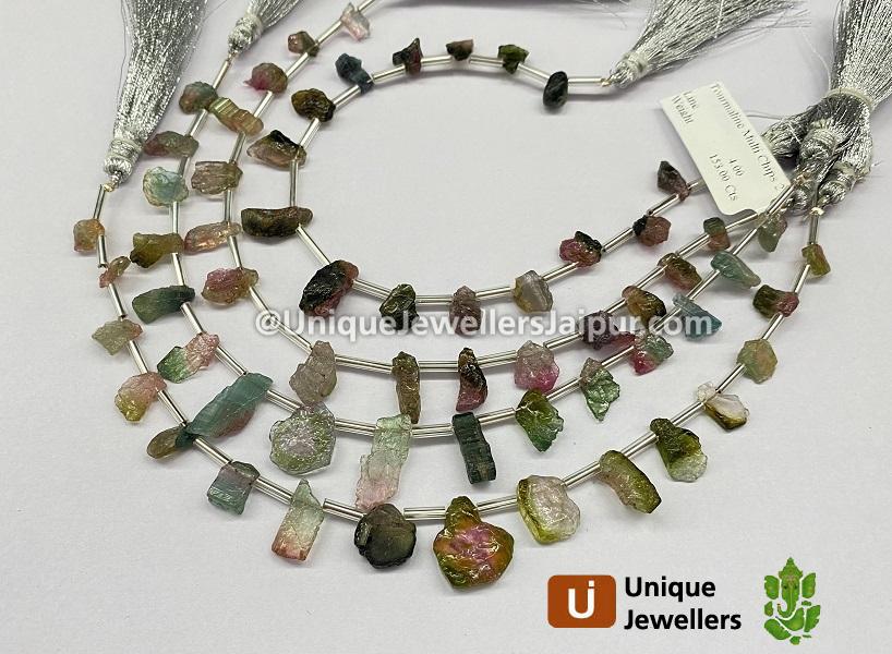 Tourmaline Pipe Rough Chips Beads